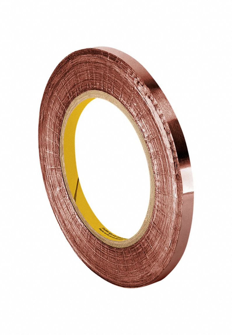 3M Copper Foil EMI Shielding Tape 1126, 1/2 in x 36 yd, Roll