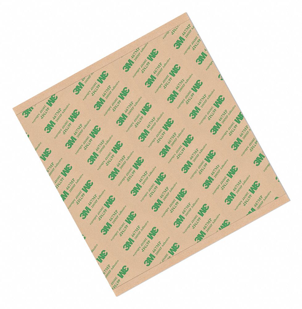 Transfer Tape: Square, 12 in Wd, 12 in Lg, 2.3 mil Thick, Polycoated Kraft Paper, Acrylic, 12 PK