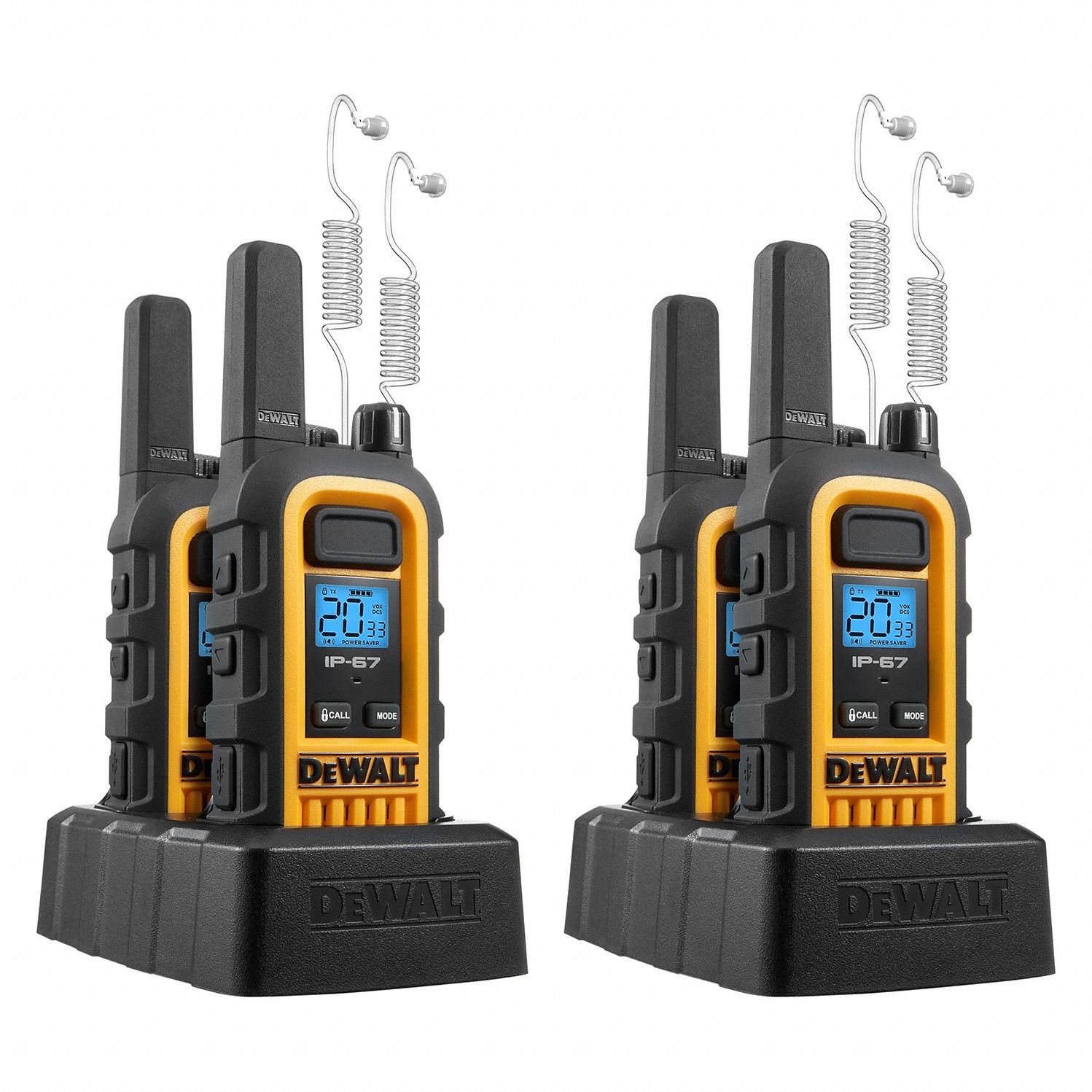 DEWALT Handheld Two Way Radio: DXFRS300 Series, FRS/GMRS, Analog, 1 W, 22  Channels, Alphanumeric