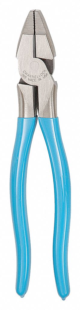 LINEMAN'S PLIERS, BLUE HANDLE, LINEMAN'S PLIERS, 8½ IN L, 0.98 LB WEIGHT