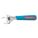 ADJUSTABLE WRENCH, ALLOY STEEL, CHROME, 8 IN OVERALL L, 1 3/16 IN JAW CAPACITY