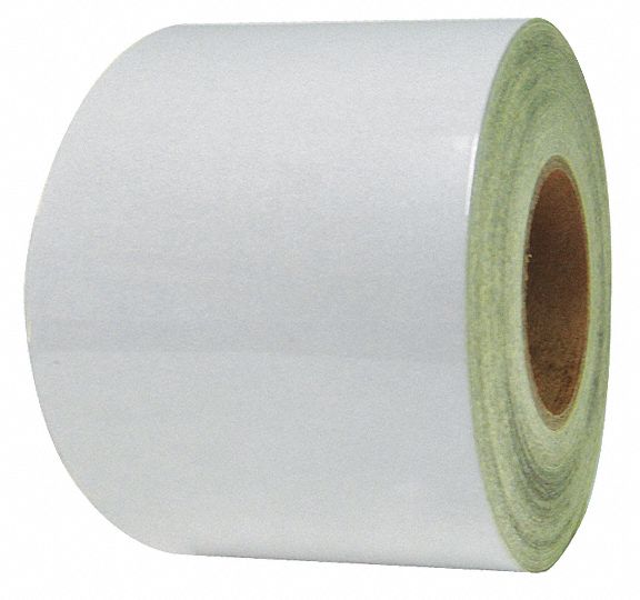 Floor Marking Tape: Gen Purpose, Solid, White, 4 in x 150 ft, 6 mil Tape Thick, Approved Vendor