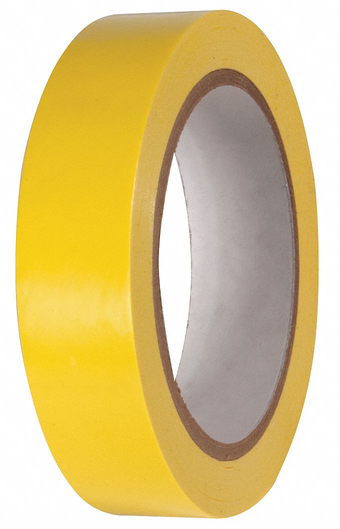 GRAINGER APPROVED Floor Marking Tape, Solid, Continuous Roll, 1 in