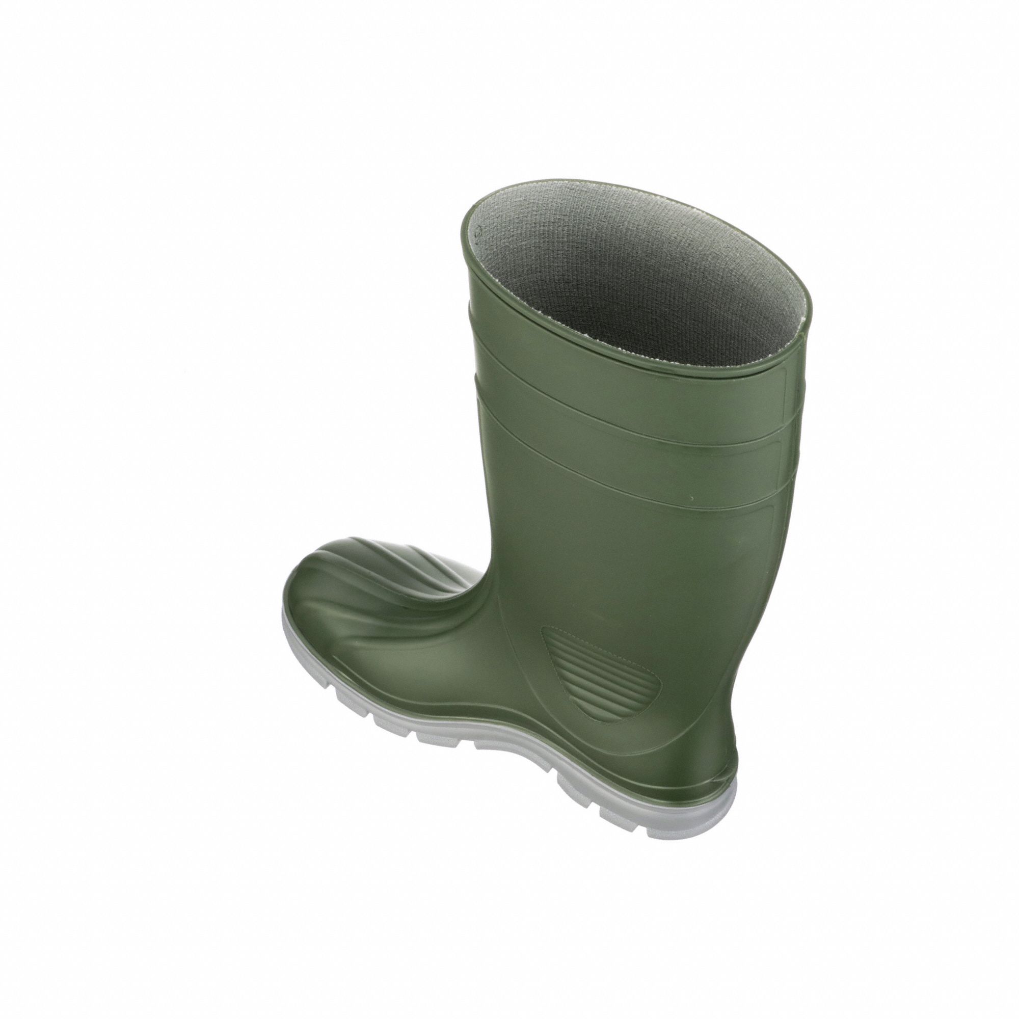 TALON TRAX Rubber Boot, Men's, 8, Knee, Steel Toe Type, PVC, Green, 1