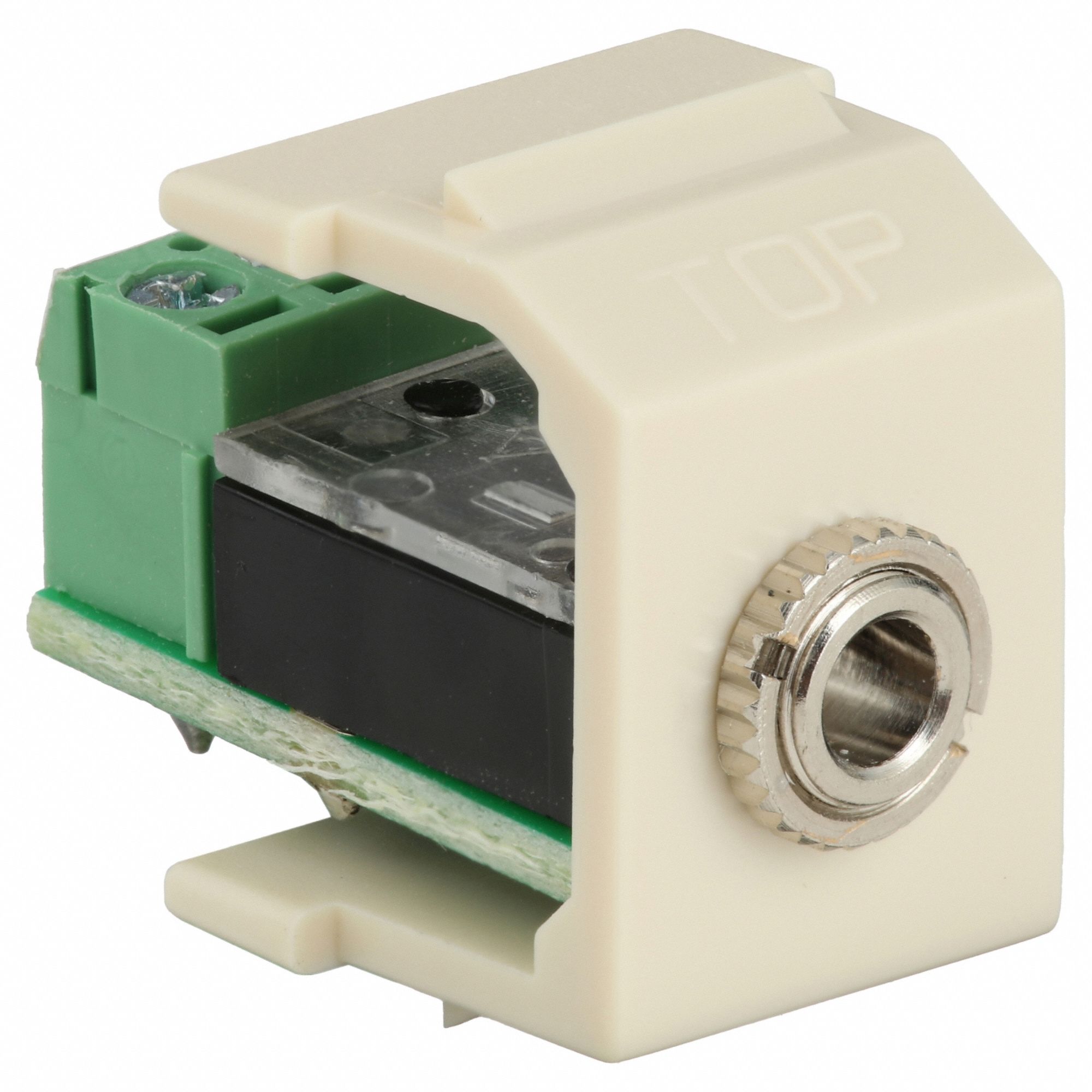 Keystone Jack, 0.75 in H, Off-White