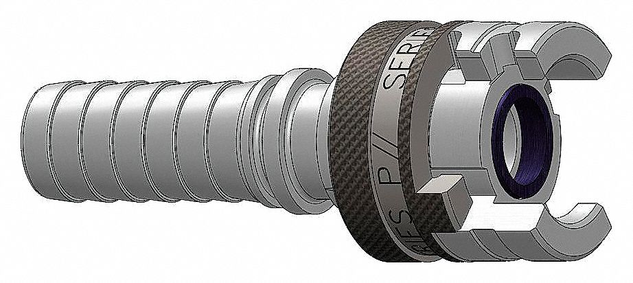 QUICK CONNECT HOSE COUPLING, ½ IN BODY SIZE, 1 IN HOSE FITTING SIZE, PUSH-TO-CONNECT