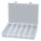 COMPARTMENT BOX, 9 IN X 13⅛ IN X 2⅜ IN, CLEAR, 6 COMPARTMENTS, SNAP