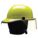 FIRE HELMET W/ 4 IN FACESHIELD, THERMOPLASTIC, 6-POINT RATCHET, LIME-YELLOW