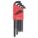 HEX KEY SET, SAE, SHORT, 13 PIECES, PLASTIC HOLDER, BLACK OXIDE, 2 TIPS