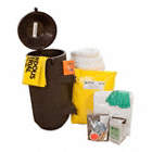 VEHICLE SPILL KIT, 110 GAL ABSORBED PER KIT, GOGGLES/PAIR NITRILE GLOVES, YELLOW