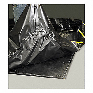 CONTAINMENT BERM PROTECTOR PAD, 6 X 26 FT, FOR SNAP UP OR SNAP FOAM BERMS, BLACK