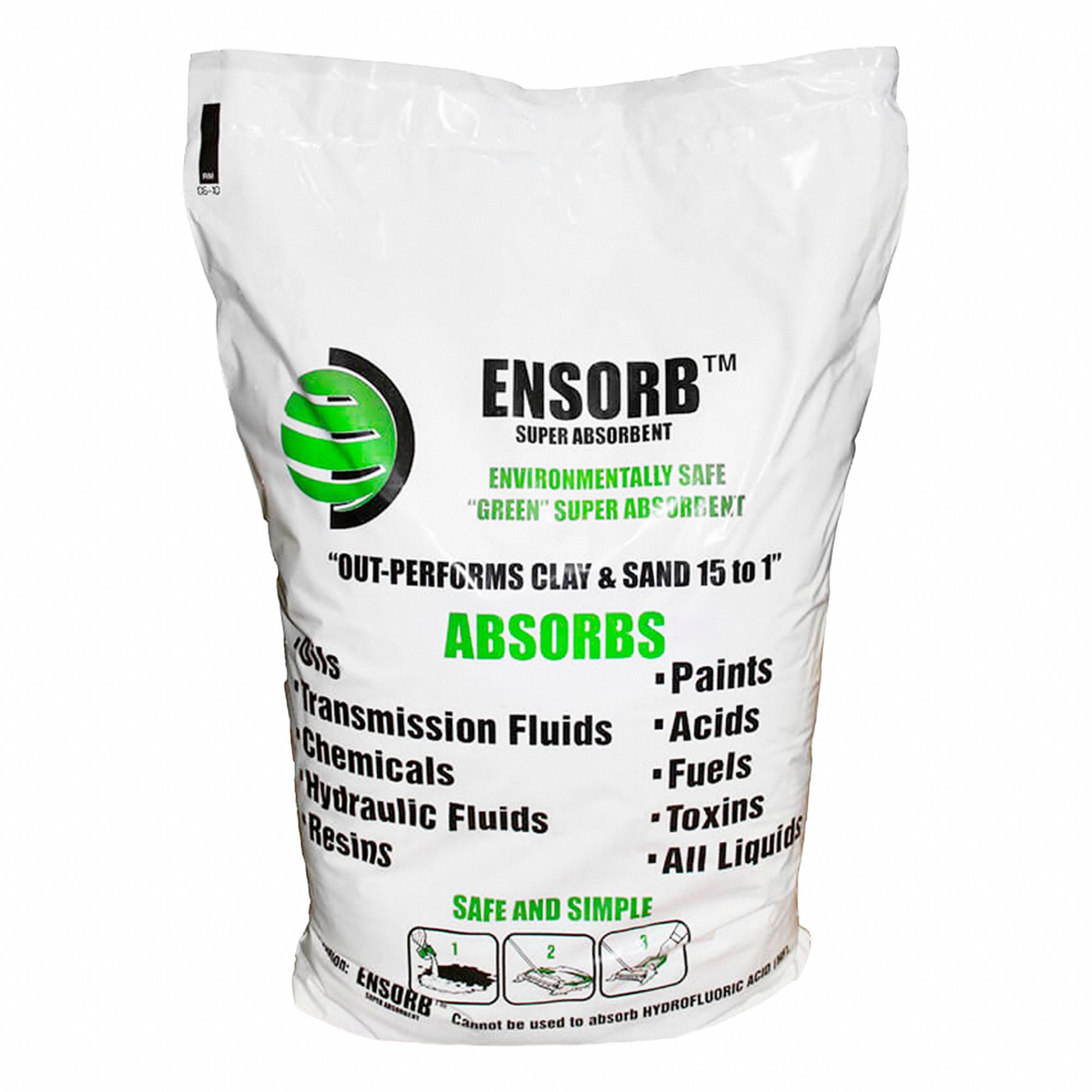 ENPAC ENSORB SUPER ABSORBENT SOLIDIFIER, 9 GALLON VOLUME ABSORBED PER ...