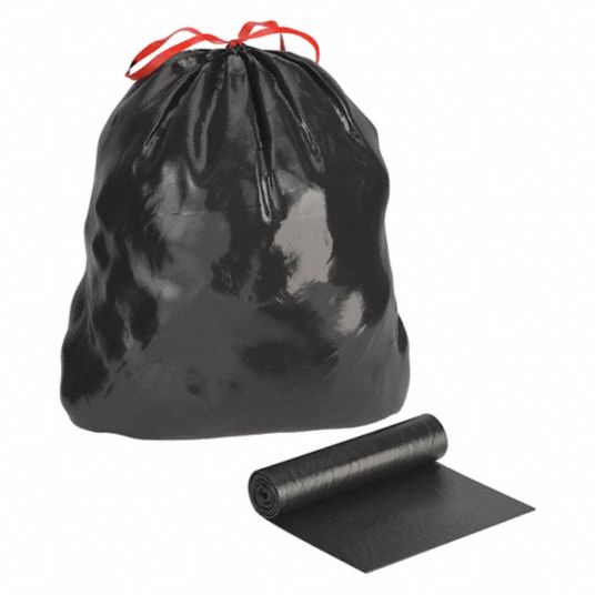 Drawstring Trash Can Liner 55 Gal PK100 Tough Guy 15E450