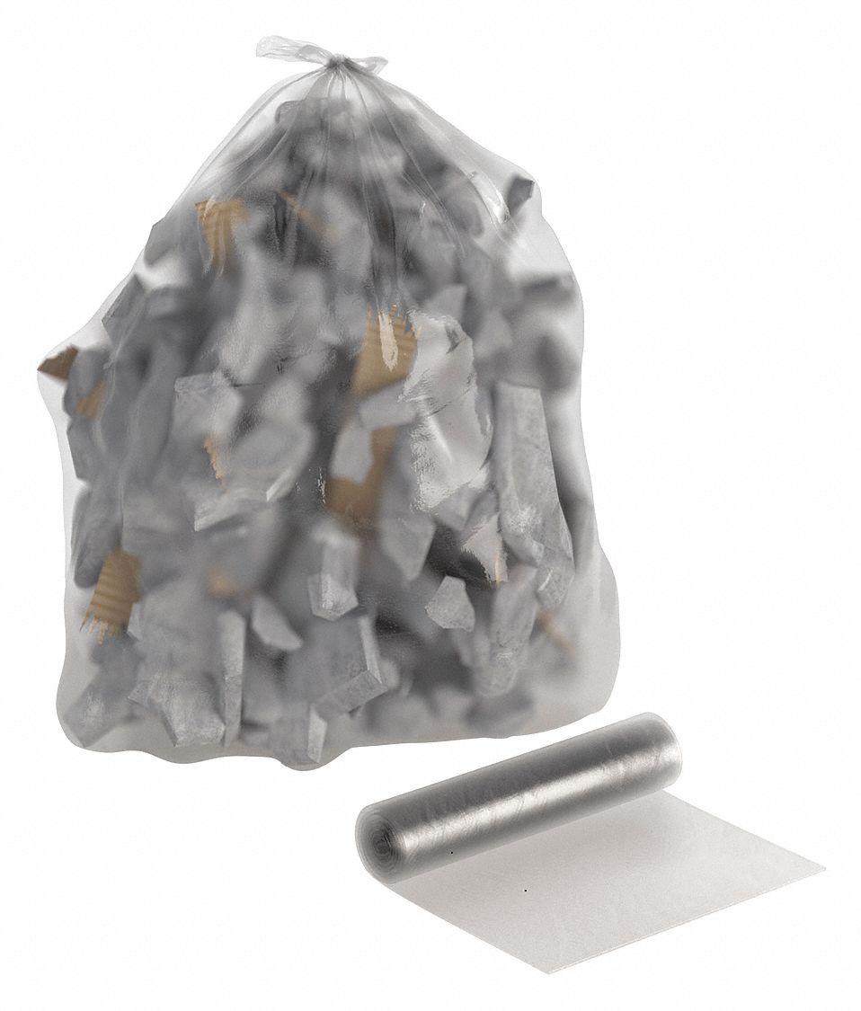 TRASH BAGS,11 TO 13 GAL.,CLEAR,PK50