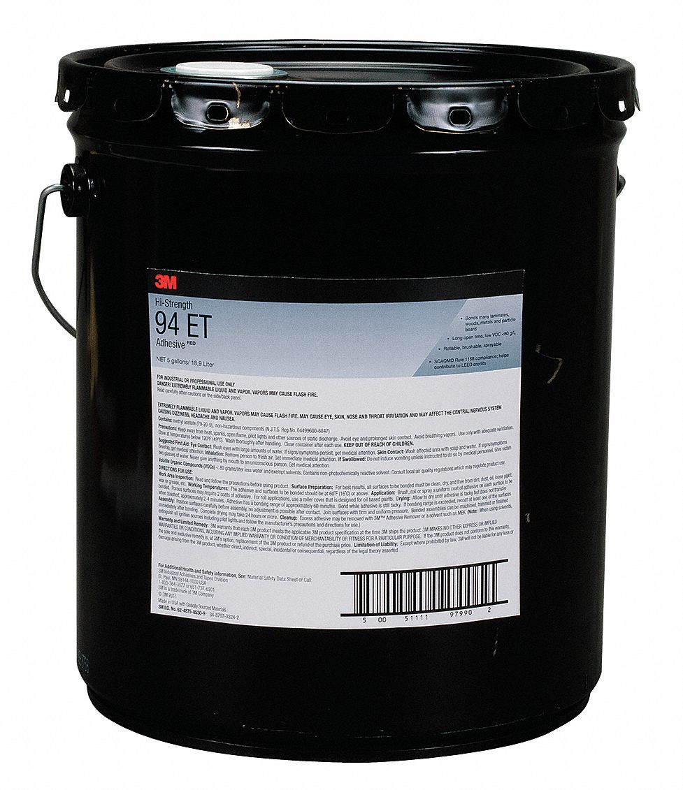 SPRAY ADHESIVE,RED,5 GAL