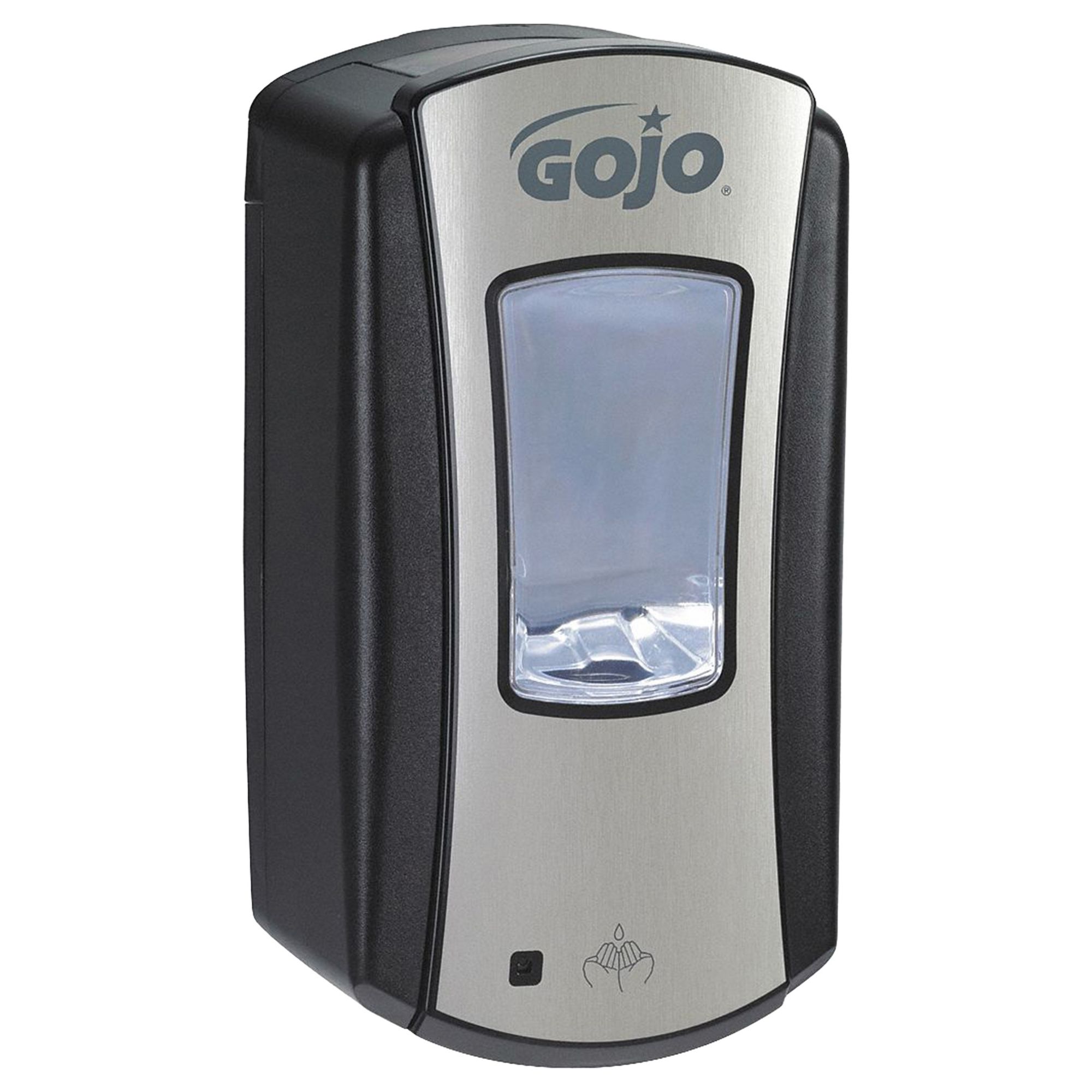 SOAP DISPENSER, AUTO, 1,200 ML REFILL SIZE, BLACK, CHROME PLATED, LTX-12