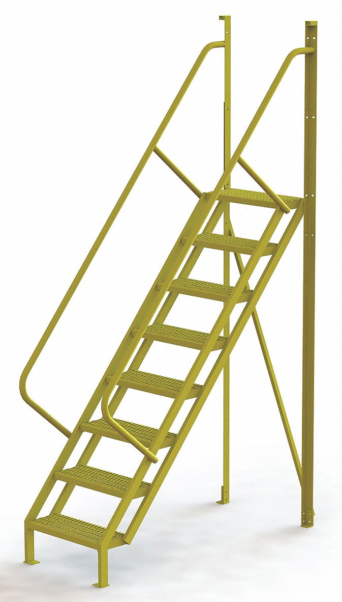 TRIARC Ladder, Climbing Angle 50°, 1,000 lbLoad Cap., Serrated Tread