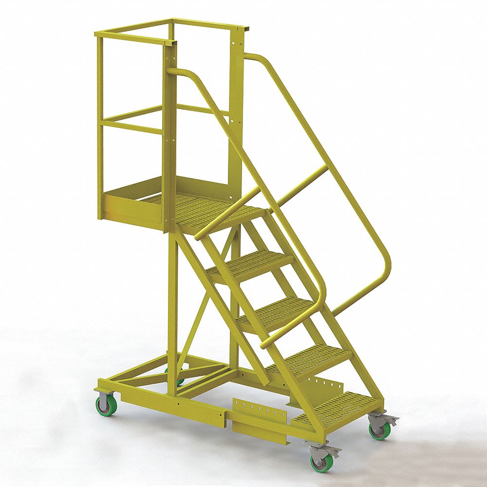 TRI-ARC, 5 Steps, 50 In Platform Ht, Cantilever Rolling Ladder - 15E948 ...