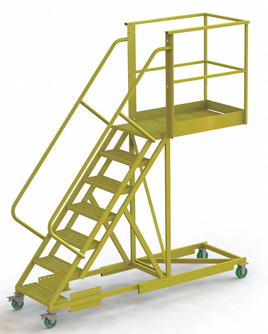 TRI-ARC, 5.8 Ft Platform Ht, Unassembled, Rolling Cantilever Ladder ...