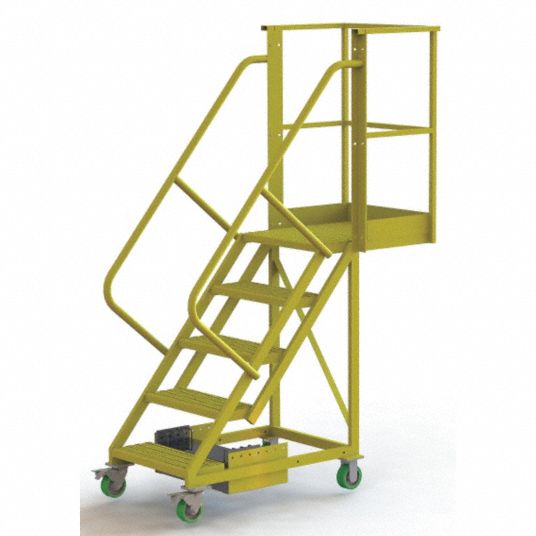 TRI-ARC, 4.2 ft Platform Ht, Unassembled, Rolling Cantilever Ladder ...
