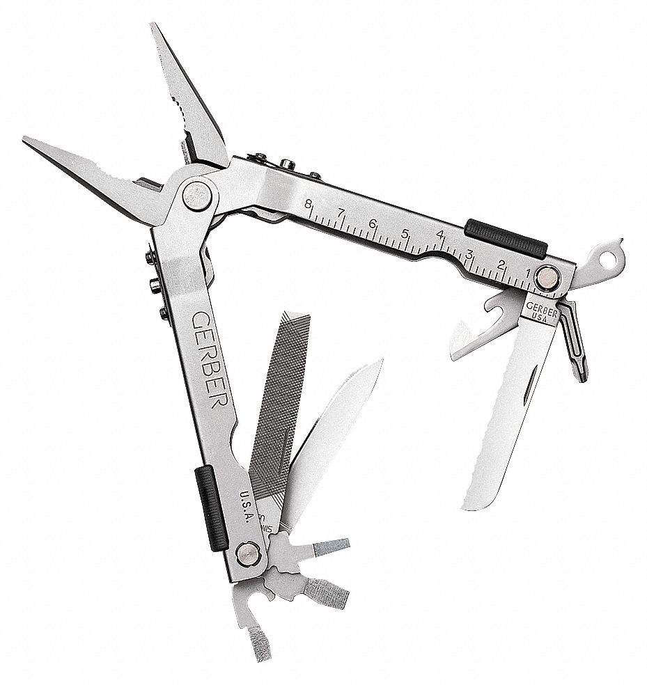 MP600 SERIES MULTI-TOOL, STAINLESS STEEL, WOOD STAINLESS STEEL HANDLE, 9 OZ WEIGHT