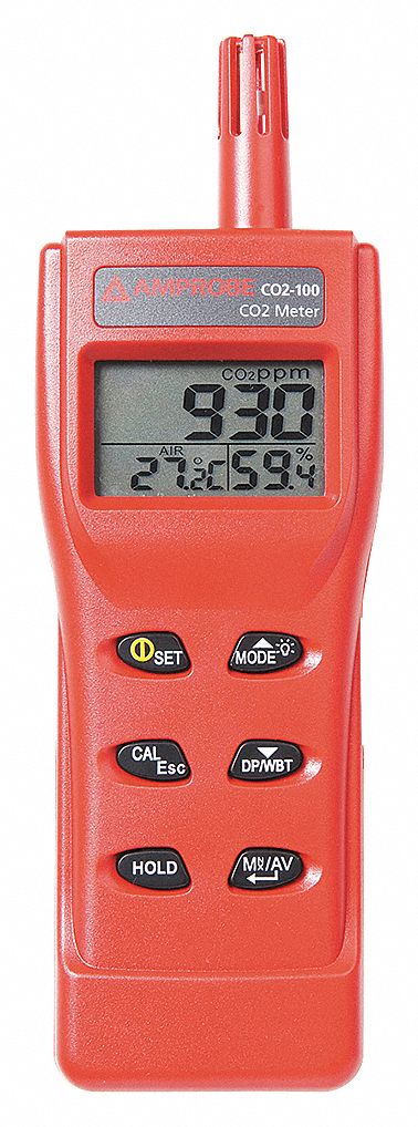 HAND-HELD CARBON DIOXIDE METER, 9999 PPM