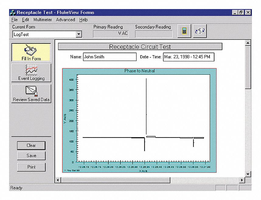 FLUKEVIEW FORMS W/CABLE 180 SERIES