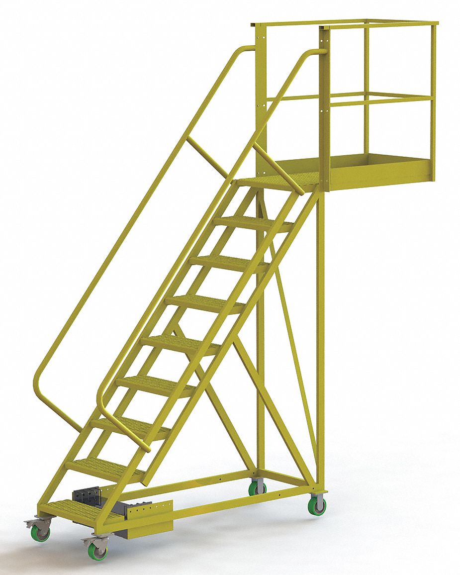 Tri Arc 9 Steps 90 In Platform Ht Cantilever Rolling Ladder 15f003