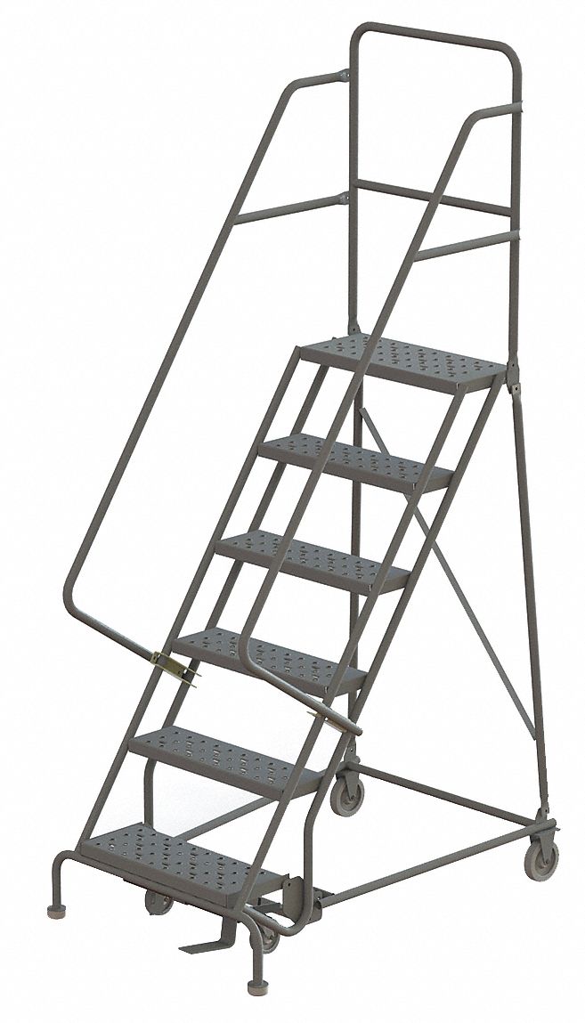 60 in Platform Ht, 10 in Platform Dp, Rolling Ladder 15F014