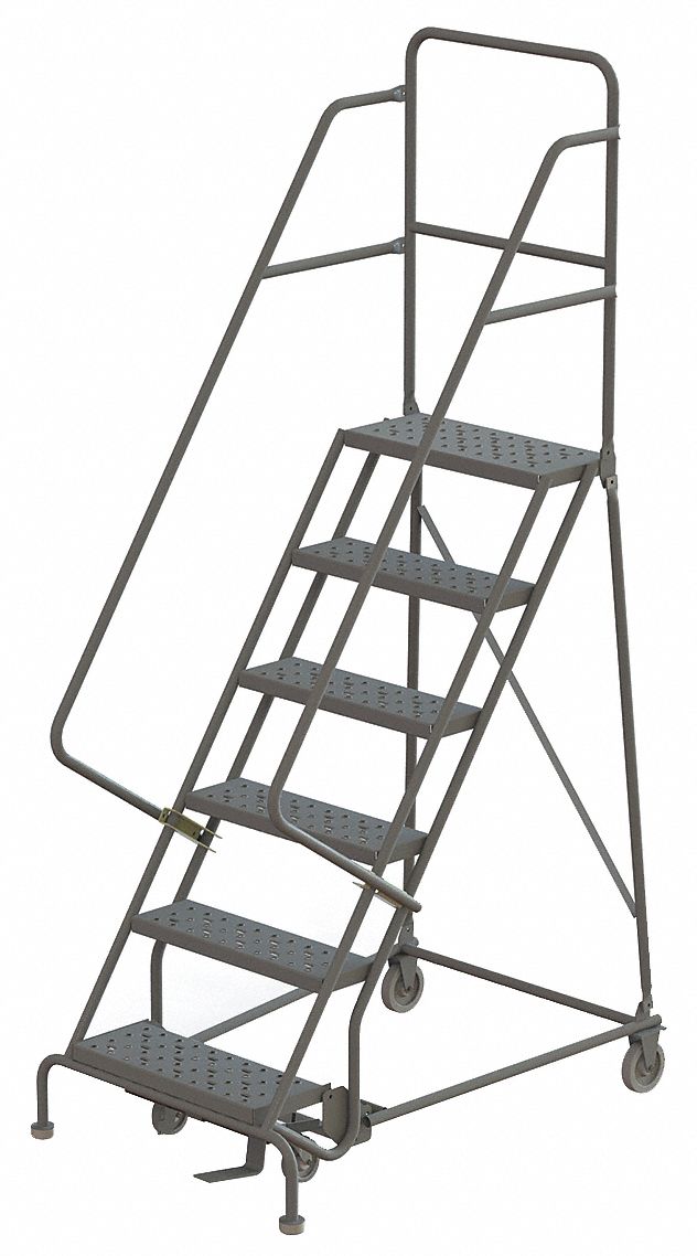 60 in Platform Ht, 10 in Platform Dp, Rolling Ladder 15F026