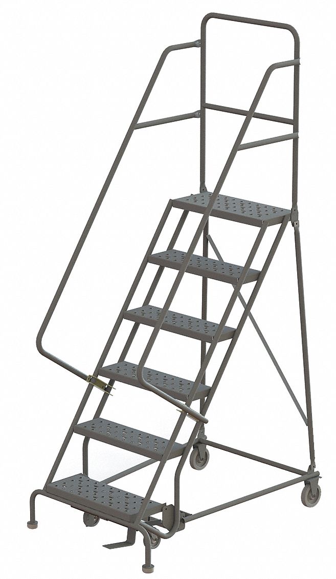 70 in Platform Ht, 10 in Platform Dp, Rolling Ladder - 15F027 ...