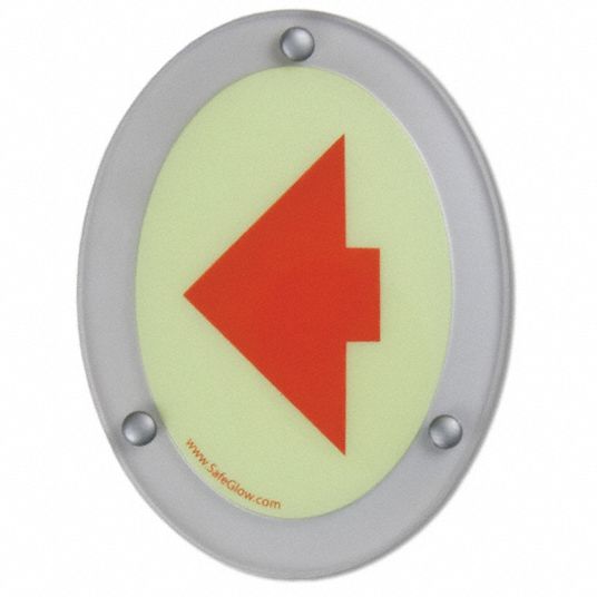 Aluminum, Plastic, Directional Sign, 4-3/4