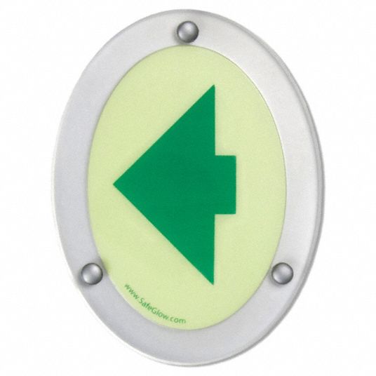 Aluminum, Plastic, Directional Sign, 4-3/4