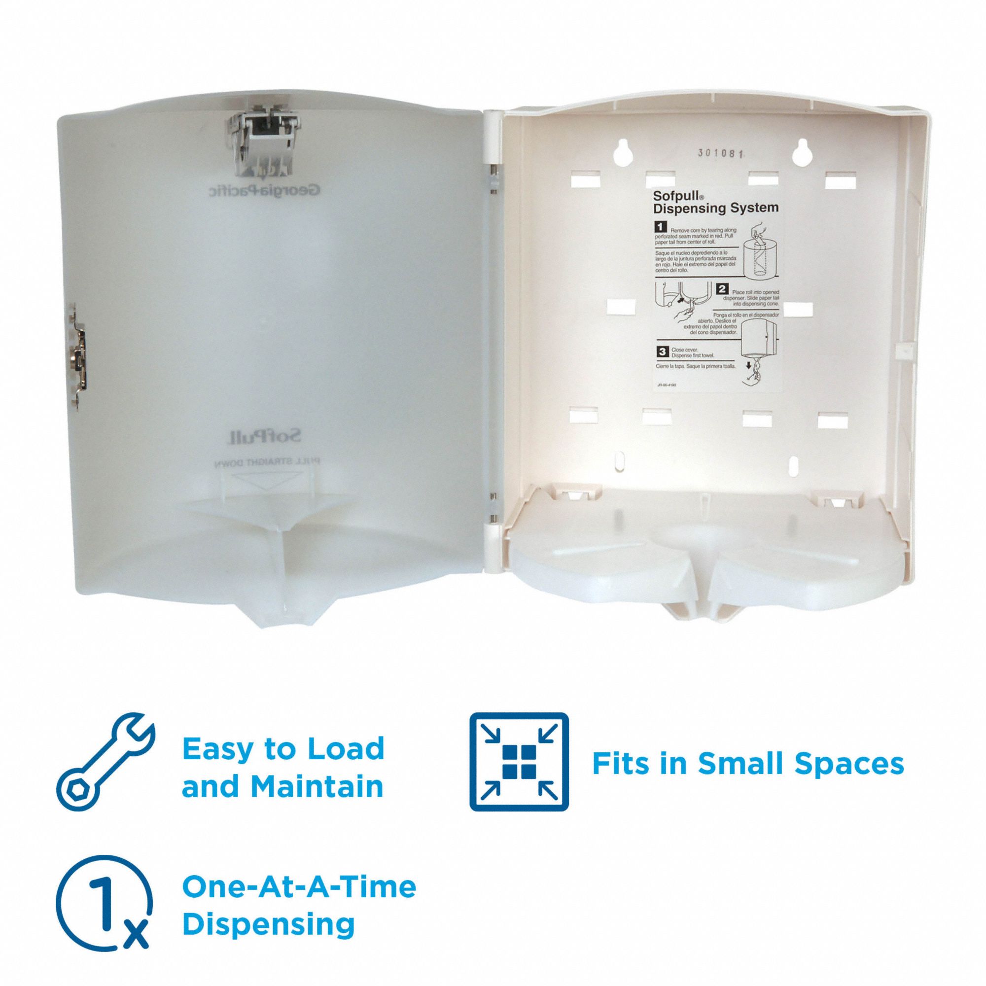 Paper Towel Dispenser, SofPull®, (1) Roll, Manual