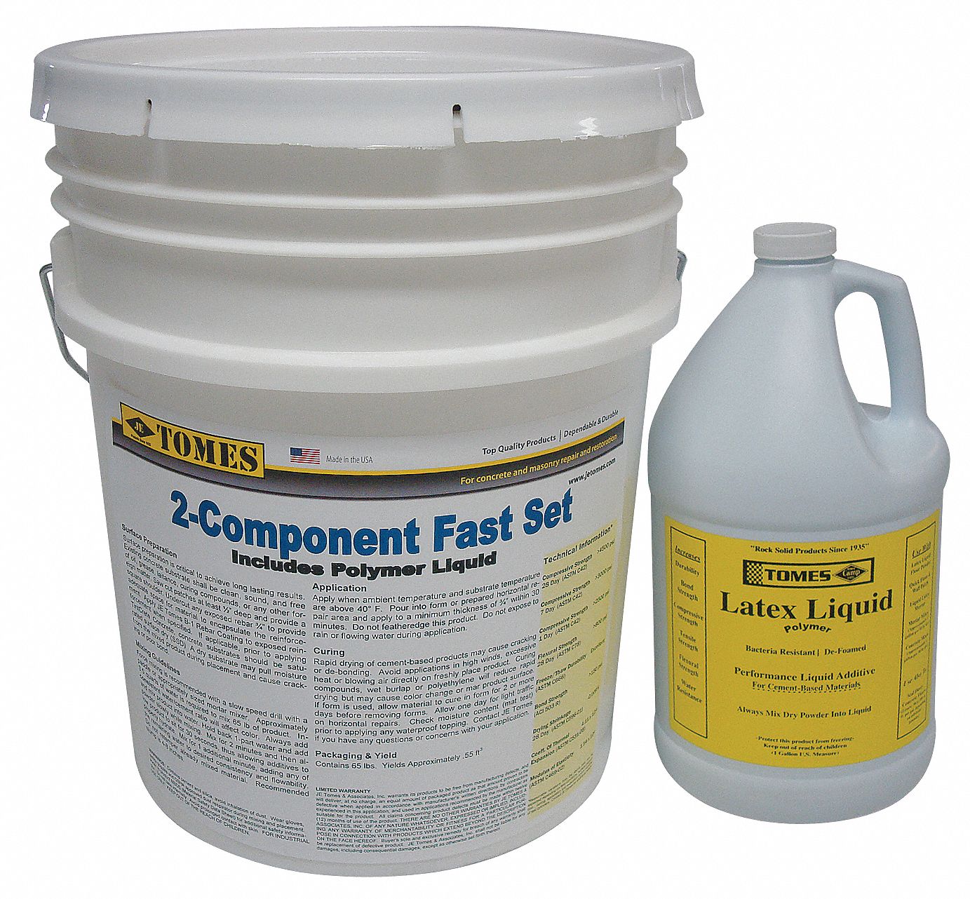 Concrete Repair Compound: Tomes, Cement, 50 lb Container Size, Bag, Gray
