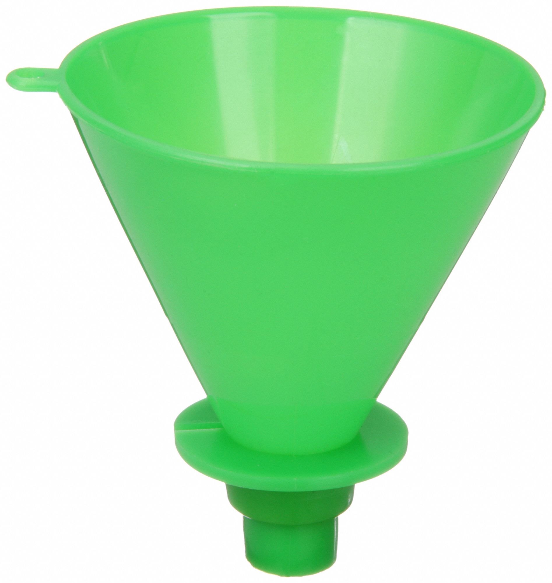 SPOUT FUNNEL, POLYPROPYLENE, 8 FL OZ FLUID CAPACITY, 4 IN OVERALL DIAMETER, 4 IN OVERALL H, GREEN