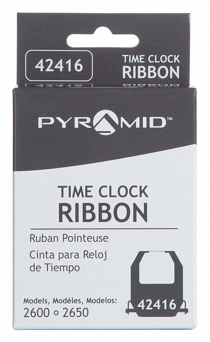 Time Clock Ribbon Black Red Ink Color