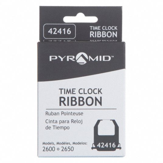 PYRAMID, Black/Red, Compatible with 15F549/33JW70, Time Clock Ribbon ...