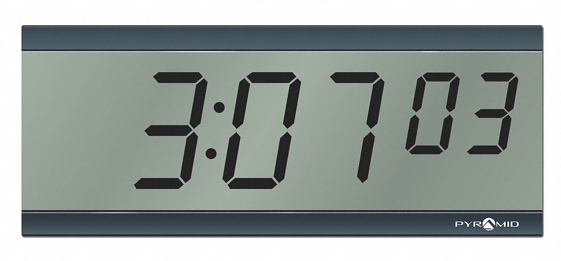 Radio Freq LCD Wall Clock 15F567 S9D3L6GBBB Grainger   15F567 AS01