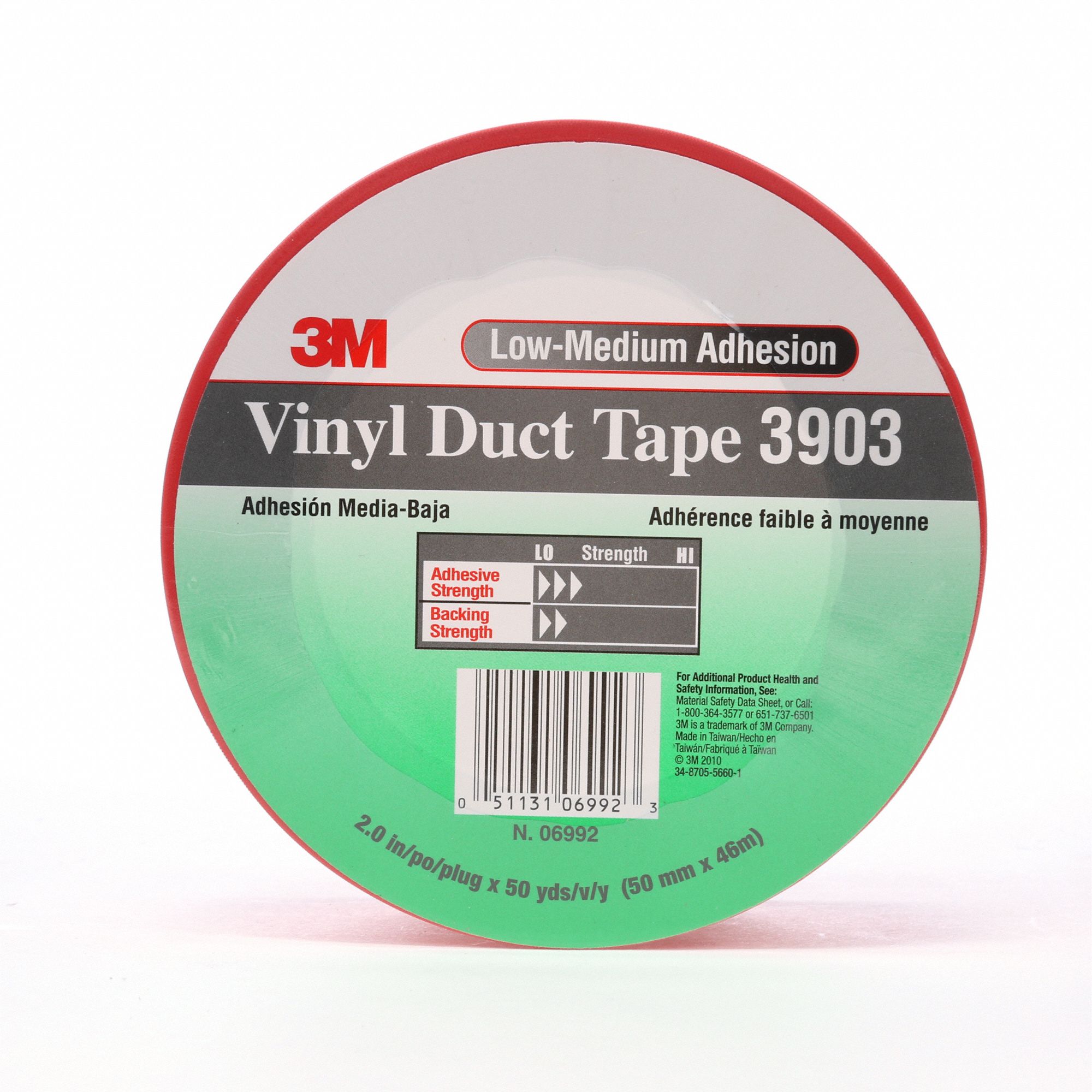 3M Duct Tape: 3M, Series 3903, Light Duty, 2 In X 50 Yd, Red ...