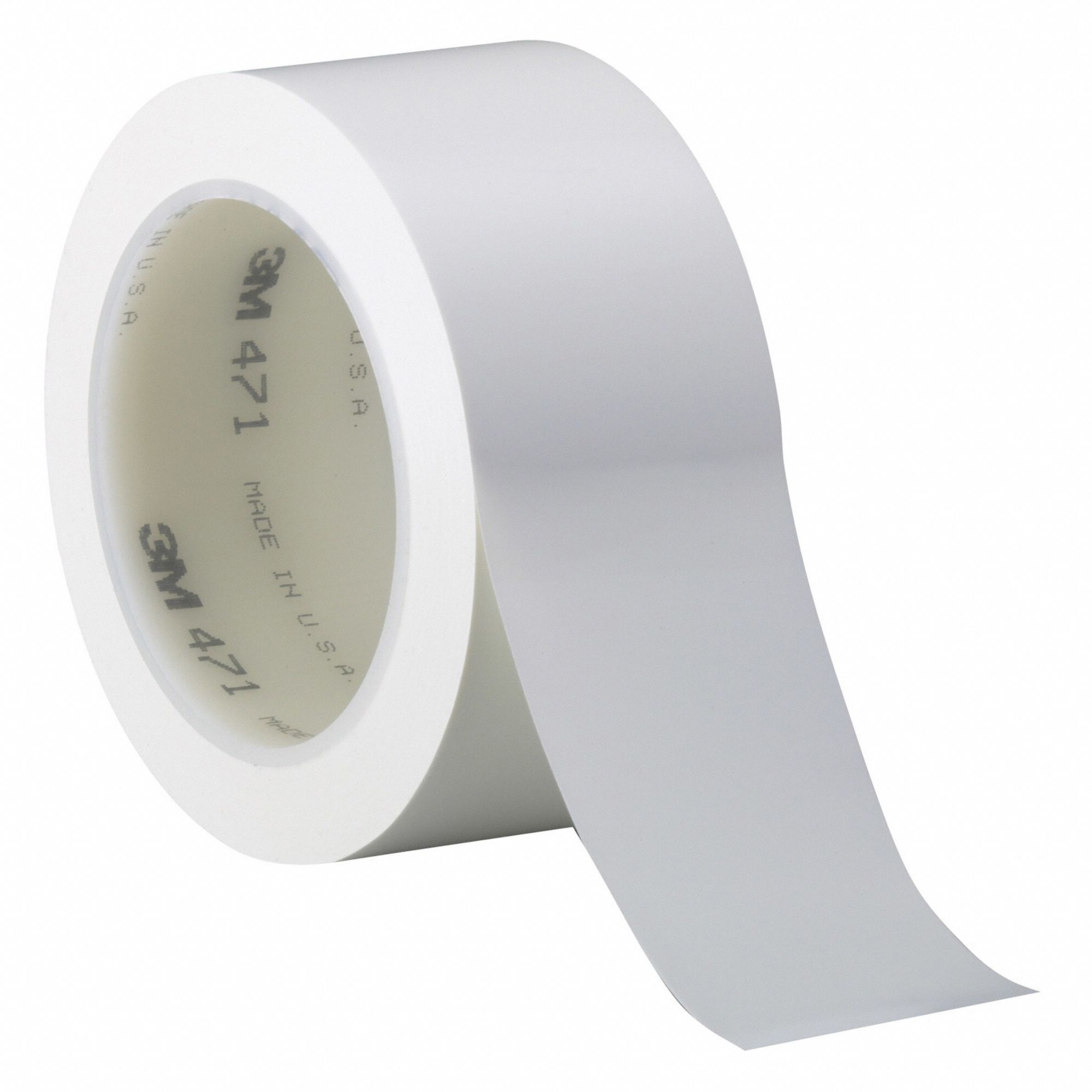 Floor Marking Tape: Gen Purpose, Solid, White, 3 in x 108 ft, 5.2 mil Tape Thick, 3M™