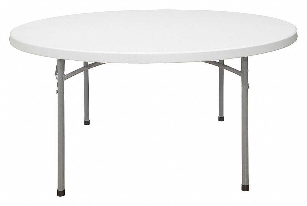 TABLE PLIANTE, 60PO, ROND, GRIS