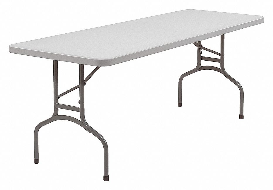 TABLE, FOLDING, 30X72, PLASTIC GRAY