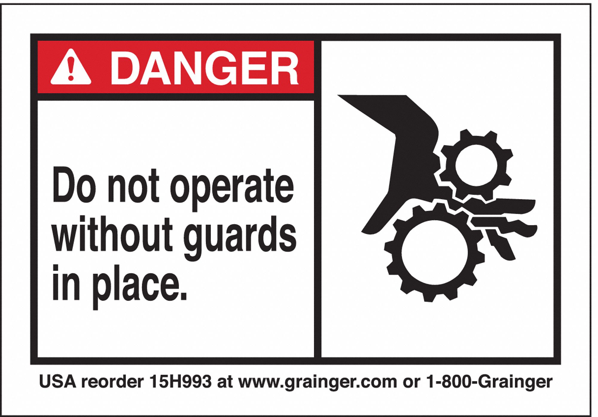 Sign, Vinyl, English - Grainger