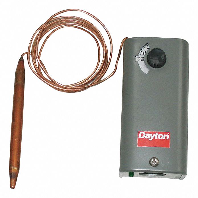 DAYTON LINE VOLTAGE THERMOSTAT,REMOTE BULB - Line Voltage Mechanical ...