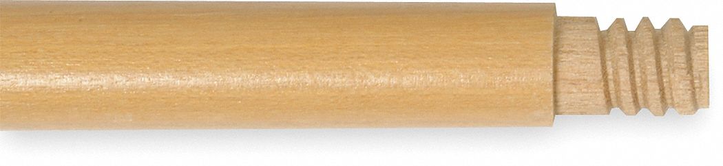 BAMBOO WOOD HANDLE THRDED WOOD TIP