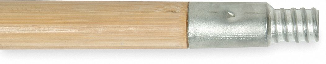 BAMBOO WOOD HANDLE THRDED METAL TIP