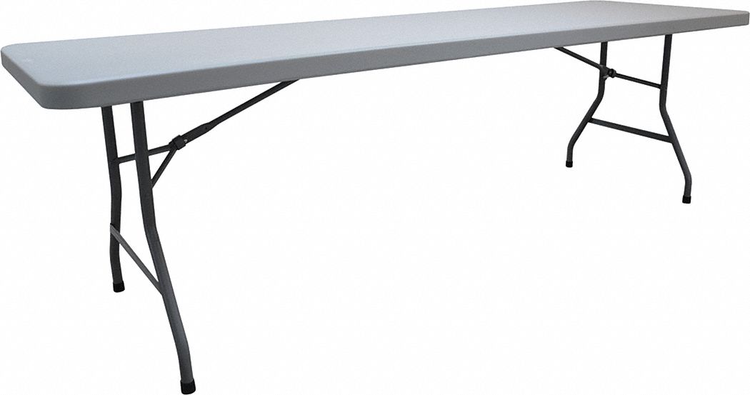 TABLE PLIANTE, 30PO X 96PO, GRIS