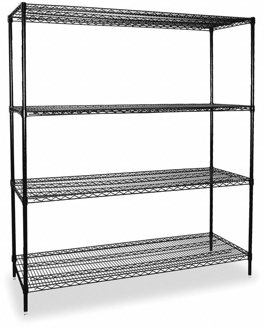 SHELVING,STARTER,H 74,W 60,D 24,BLA