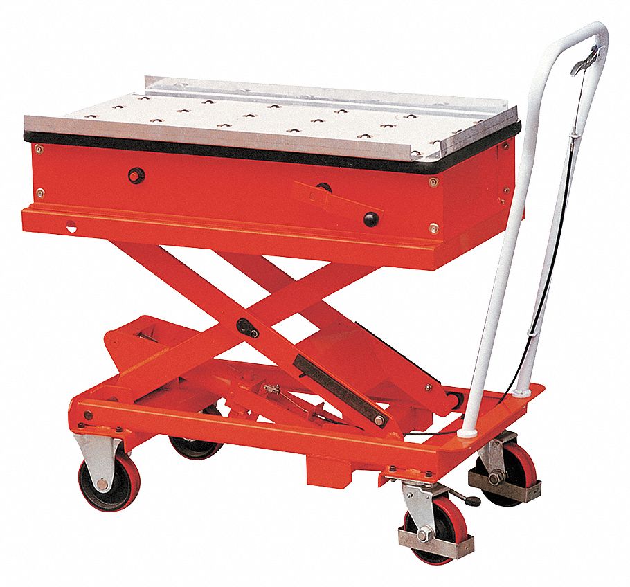 DAYTON CART SCISSOR LIFT ROLLER TOP - Mobile Lift Tables